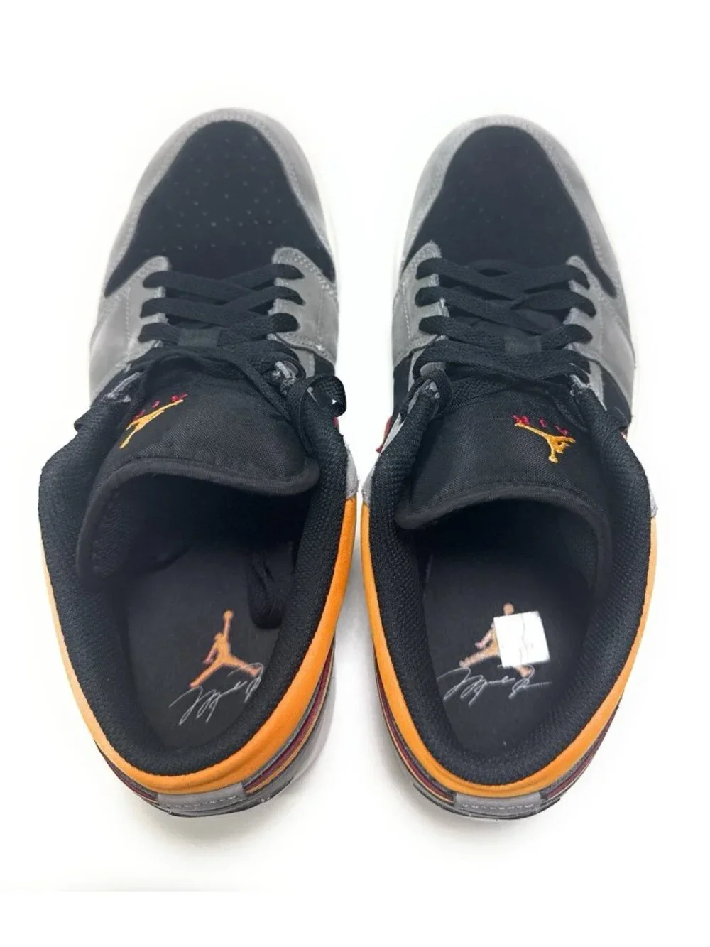 Nike Air Jordan 1 Low SE Size 10 Light Graphite Vivid Orange Shoes FN7308-008